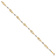 14k Yellow Gold and 14k White Gold Fancy Link Diamond-Cut Bracelet