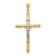 14K Yellow and White Gold Polished Jesus Crucifix Pendant