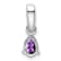 Rhodium Over 10k White Gold 0.5 cttw Pear Amethyst and Accent Diamond Pendant