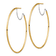 14k Yellow Gold and 14k White Gold 2 3/16" Large Diamond-Cut
Polished Hoop Earrings