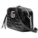 Gucci Small GG Marmont in Black with Silver Tone Hardware Zipper Closure Handbag