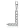 Rhodium Over 14K White Gold Lab Grown Diamond Letter L Initial Pendant