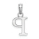 Rhodium Over 14k White Gold Polished Block Letter P Initial Pendant