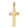 14K Yellow and White Gold Diamond-cut Crucifix Charm