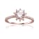 White Topaz 14K Rose Gold Over Sterling Silver Flower Design Ring, 1.42ctw
