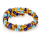 Sleeping Beauty Turquoise, Amber And Lapis Nugget Coil Bracelet