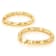 Mirror Faceted Hoop Earrings In 18K Gold Over Bronze
