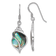 Rhodium Over Sterling Silver Polished Abalone Dangle Shell Earrings