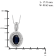 Black Sapphire with White Diamond Accent Sterling Silver Pendant with
Chain 0.55ctw