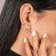 White Cubic Zirconia 14k Yellow Gold Studs With Velvet Gift Box 3.00ctw