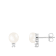 White Cultured Freshwater Pearl and CZ Rhodium Over Sterling Silver
6-7mm Button Earrings
