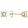 Lab-Grown Diamond Princess-Cut Stud Earrings In 14K Gold 1.00ctw