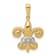 14k Yellow Gold and Rhodium Over 14k Yellow Gold Polished Textured
Diamond Fleur De Lis Pendant