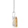 12x8mm Pear Shape Citrine Rhodium Over Sterling Silver Pendant With Chain