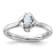 Sterling Silver Stackable Expressions Lab Created Opal Ring 0.09ctw