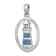 Rhodium Over Sterling Silver Oval Adventurine and Cubic Zirconia
Lighthouse Pendant