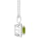 7mm Round Peridot and White Topaz Accent Rhodium Over Sterling Silver
Halo Pendant w/Chain