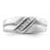 Rhodium Over 14K White Gold Lab Grown Diamond Men's Ring