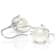 Large South Sea Simulant Pearl Drop Earrings In Sterling Silver