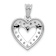 Rhodium Over 14k White Gold Diamond Heart Pendant
