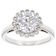 Round CZ Solitaire Statement Ring In Sterling Silver
