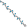 Rhodium Over Sterling Silver Lab Created Opal Whale Tail 7.75 Inch Bracelet
