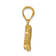 14k Yellow Gold Satin and Diamond-Cut Panther Pendant