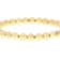 Beaded Stretch Bracelet Set Of 3 In 18K Gold Over Bronze