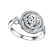 CZ Halo Ring In Sterling Silver
