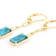 Turquoise Square Cushion Earrings In 18K Gold Over Sterling Silver