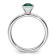 Sterling Silver Stackable Expressions High 5mm Green Crystal Ring