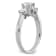 Rhodium Over 14K White Gold Lab Grown Diamond SI1/SI2, G H I, 3-Stone
Engagement Ring
