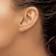 14k Yellow Gold Diamond-Cut 3mm Puffed Circle Stud Earrings