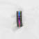 AZURE Flat Black Ceramic Ring Brushed with Rainbow Groove 8mm