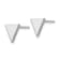 Rhodium Over 14k White Gold 8mm Triangle Stud Earrings