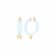 14K Yellow Gold Over Sterling Silver Acrylic Mini Butterfly Charm Hoop
Earrings in Pastel Blue