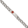 Stainless Steel Polished with Red Enamel 9.5-inch Medical ID Bracelet