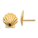 14K Yellow Gold Shell Post Earrings