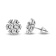 1.00ctw Lab Grown Diamond Cluster Earrings in 14k White Gold