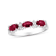 0.90ctw Ruby and Diamond Band Ring in 14k White Gold