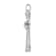 Rhodium Over 14K White Gold Diamond Cross Pendant