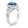 2.50ctw Sapphire and Diamond Ring in 14k White Gold