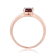 Rectangular Cushion Garnet 14K Rose Gold Over Sterling Silver Solitaire
Ring, 1.00ct