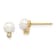 14K Yellow Gold 4-5mm White Round Freshwater Cultured Pearls and Cubic
Zirconia Stud Earrings