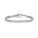 CZ Tennis Bracelet In White Rhodium Over Brass
