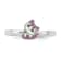 Rhodium Over Sterling Silver Multi-color Enameled Cat Children's Ring