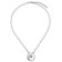 Rhodium Over Sterling Silver Crystal Wave 16 + 2 Inch Extension Necklace