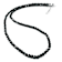 Black Spinel Beaded Necklace In Sterling Silver