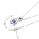 Blue And White Cubic Zirconia Platinum Over Sterling Silver Pendant With
Chain 6.65ctw