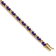 14k Yellow Gold Oval Amethyst and Diamond Bracelet